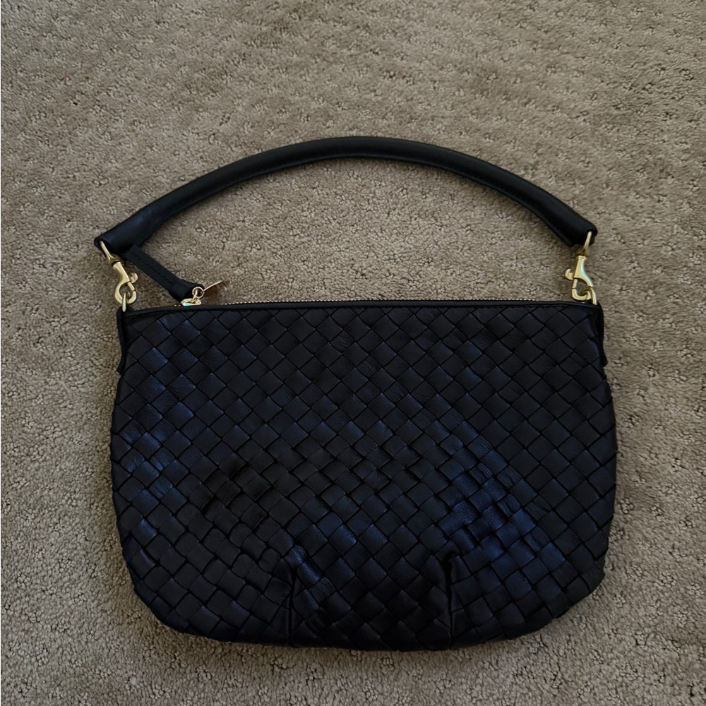 Clare V - Black Woven Mini Bag Petit Moyen